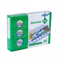 Kit électronique STEM de 15 expériences, jouet éducatif à assembler, sans soudure, ensemble de construction de circuits pour les enfants de 8 ans et plus