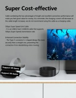Câble d'extension USB 3.0 tendance 15M 10M 5M Type C 90 degrés Transfert de données 5 Gbps Câbles pour appareil photo pour photographie intelligente