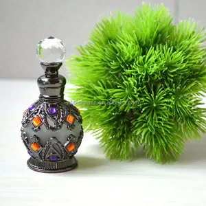 Hot Sale Rasasi Perfume In Dubai 10ml 12ml 15ml Oil Bottle Metal Perfume Bottle With Glass Rod