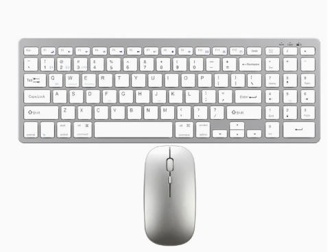 White mouse keyboard