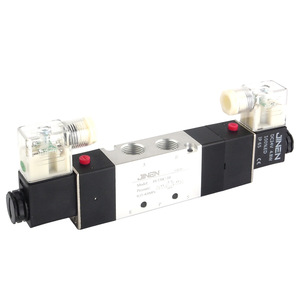 วาล์วนิวแมติกโซลินอยด์ JINEN รุ่น 4V330E-10 3/8 แบบสามตำแหน่งห้าทาง ชนิดระบายอากาศกลาง - Product Image 4