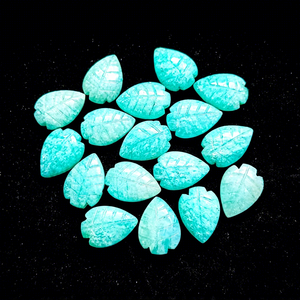 Amazonita natural tallada en forma de hoja, piedra preciosa de 14 mm y 10 mm, amazonita tallada suelta para la fabricación de joyas, precio al por mayor, suministro a granel. - Product Image 1