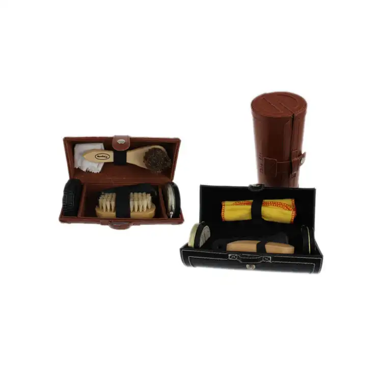 Kit de soins de chaussures, étiquette privée, pour nubuck et cuir en daim, emballage dans une boîte cadeau