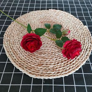 Bouquet de mariage pour la maison, bouquet de fleurs artificielles, 3 têtes de pivoines, pivoines exquises, bouquet de fleurs artificielles - Product Image 5