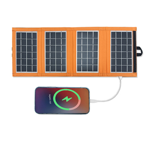 Chargeur solaire pliable compact pour téléphone portable, sac à dos, portefeuille, compatible CE RoHS FCC, 6W 10W 5V - Product Image 1