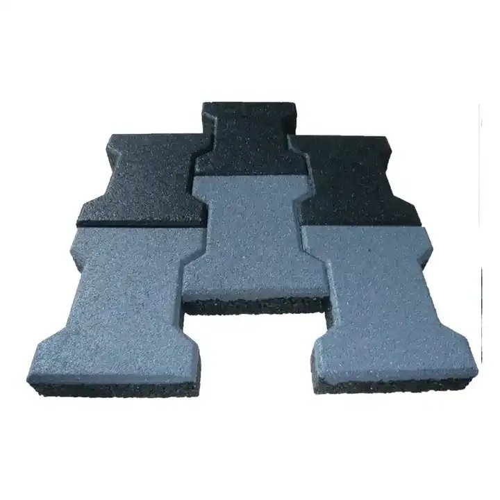 Flame retardant Sidewalk Rubber Flooring Mats wear-resistant rubber tactile paving anti-slip rubber tiles