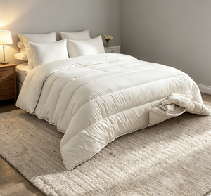 Couette anti-acariens légère <span class=keywords><strong>DODO</strong></span> 220 x 240 cm pour lit double, tissu 100 % coton naturel, polyester thermocomfort 100 % creux - Product Image 2