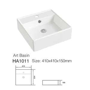 großhandel für hotel badezimmer keramik tischplatte quadratisches design waschen hand kunst waschbecken lavabo becken