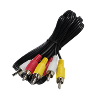 Câble Convertisseur TV M3U à Vente Chaude, 3 Sorties Audio AV et Alimentation pour Projecteur Intelligent, Moniteur, Microphone, Blindage Tressé, RCA Mâle-Mâle