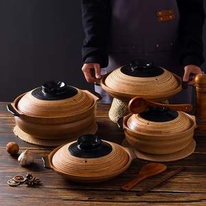 Cazuela de gres retro de diseño <span class=keywords><strong>vintage</strong></span>, olla de sopa de arroz de cerámica resistente a altas temperaturas que no se agrieta - Product Image 3