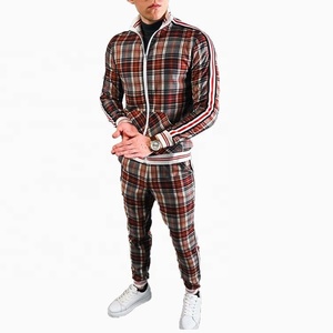 Offre Spéciale hommes hiver 3D imprimé Plaid sport <span class=keywords><strong>costume</strong></span> mode sweat manteau et décontracté mince survêtement pantalon 2 pièces ensembles pour hommes - Product Image 6