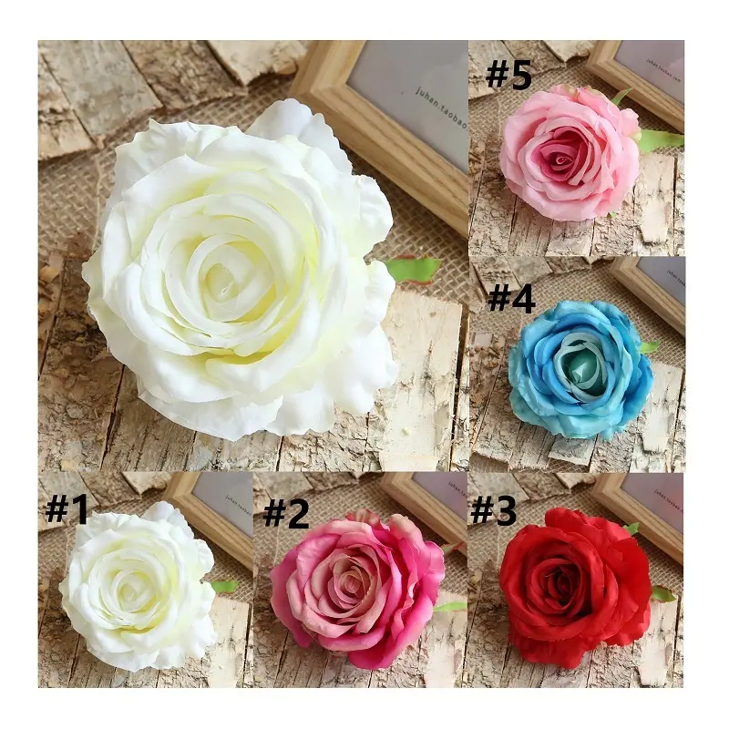 large size artificial rose flower head