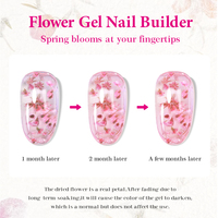 Vernis Gel Constructeur pour Ongles 30ML à Fleurs Séchées, Transparent, Naturel, Soak Off, UV, pour Extension et Peinture d'Ongles, Marque Privée