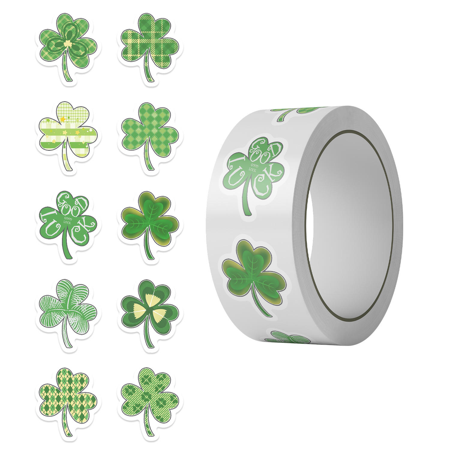 Jjt281 pegatinas de rollo de trébol