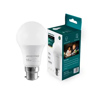 AKKO STAR Bóng Đèn Led Bán Chạy Bóng Đèn Led Nguyên Liệu Thô 5W 7W 9W 12W 15W 18W 25W 3000K/6500K B22 Bóng Đèn Led A