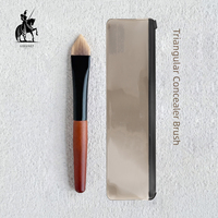 Mini pinceau correcteur plat triangulaire pour les cernes sous les yeux, pinceau de maquillage pour les sillons lacrymaux, fibres synthétiques, logo personnalisé