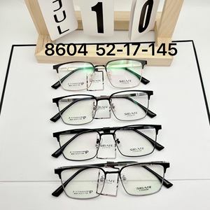Shenzhen Pure Titanium Metal IP Galvanizado Hombres Gafas de negocios Marco de moda Marco de cejas para <span class=keywords><strong>miopía</strong></span> Uso óptico - Product Image 1