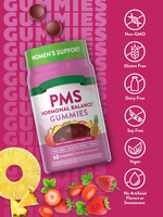Grande demande Suppléments PMS Gummies Candy OEM Private Label Bulk Price pour soulager et équilibrer les bonbons hormonaux pour les femmes