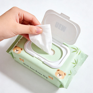 <span class=keywords><strong>Toallitas</strong></span> Húmedas para Bebé Antibacterianas, Ecológicas, Desechables por el Inodoro, con Etiqueta Personalizada, Fabricadas con Bambú Suave - Product Image 3