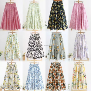 Manufacturer Wholesale Summer Midi Pleated <strong>Skirt</strong> <strong>Plus</strong> <strong>Size</strong> Women's Elastic High Waisted Satin Plain A-line <strong>Skirt</strong> - Product Image 2