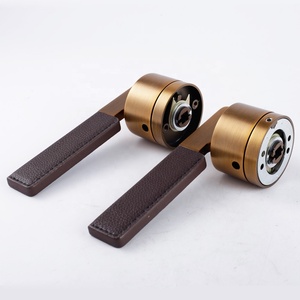 Hiện đại Châu Âu phong cách vàng da cửa đòn bẩy xử lý M5 satin kết thúc Die-cast kẽm khách sạn Dễ dàng cài đặt <span class=keywords><strong>double</strong></span> side - Product Image 1