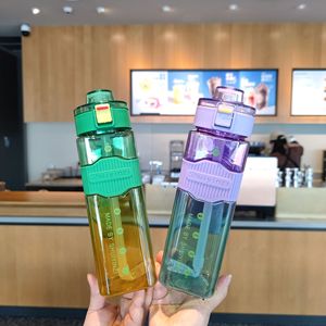 Shuiyinzi Gradient Water Bottle 720Ml Bpa Free With Straw And Strap For Outdoor Sports Travel - Product Image 2