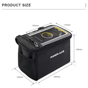 RIDERACE Sac <span class=keywords><strong>de</strong></span> <span class=keywords><strong>guidon</strong></span> <span class=keywords><strong>de</strong></span> vélo avec écran tactile Portable Multifonctionnel <span class=keywords><strong>Gravel</strong></span> Bike Frame Front Bag Road Cycling Accessories - Product Image 6