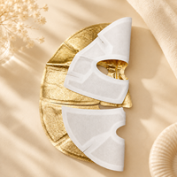 Masque facial auto-chauffant en tissu non tissé OEM Y462 en feuille d'or en 2 parties, riche en hydrogène, anti-âge, pour SPA
