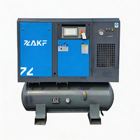Compresseur d'air industriel à vis intégré ZAKF 20HP 15KW 16BAR 1.6Mpa avec sécheur frigorifique et réservoir pour découpe laser
