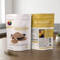 Sachet en plastique personnalisé pour poudre de Moringa, sachet refermable avec fenêtre, pochette Mylar à fermeture éclair pour assaisonnements et poudres alimentaires
