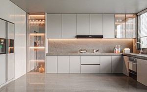 Sistema de Gabinetes de Cocina Modernos con Diseño Gratuito, Fregadero de Acero Inoxidable y Encimera de Mármol - Product Image 4