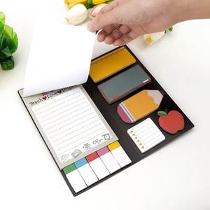 Cadeau de remerciement pour les enseignants, ensemble de notes autocollantes, bloc-notes mignon en forme de pomme, fournitures de bureau pour la rentrée scolaire - Product Image 2