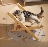 Arbre à chat toutes saisons avec lit pour chat, chaise longue pour animaux, griffoir, berceau, hamac d'hiver et canapé pour chat