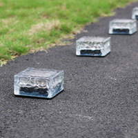 Lampu Batu Bata Kaca Surya LED 7cm 10cm, Lampu Es Batu Bawah Tanah, Lampu Taman, Lampu Jalan, Lampu Lantai, Lampu Tangga, Lampu Rumput, Lampu Dek, Lampu Surya Terpendam