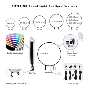 Letrero Luminoso LED Personalizado para Restaurante o Cafetería, Letrero Redondo para Exteriores con Doble Cara Retroiluminada - Product Image 4