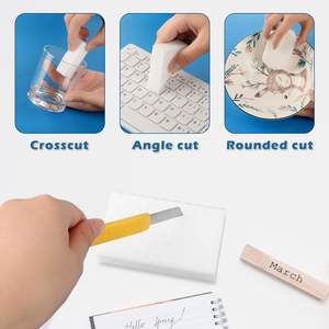 เมจิกทําความสะอาดแผ่นยางลบฟองน้ําสําหรับพื้นผิวทั้งหมดห้องครัวห้องน้ําเฟอร์นิเจอร์หนังรถ-เหล็กเมลามีน Universal ทําความสะอาด - Product Image 3