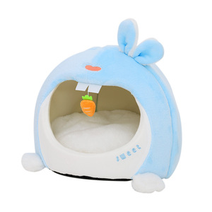 Cama Redonda para Gatos, Cálida y Suave para Invierno, con Decoración de Zanahoria, Diseño Dulce, Espacio de Descanso Interior Acolchado - Product Image 5