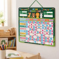 Tableau magnétique de suivi des bonnes habitudes et de récompenses pour enfants, favorisant l'autodiscipline et la propreté