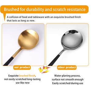 Hiện đại di động tái sử dụng kim loại vòng dài xử lý dao muỗng nĩa thép không gỉ Flatware vàng thiết lập dao kéo cho tổ chức sự kiện trang trí nội thất - Product Image 4