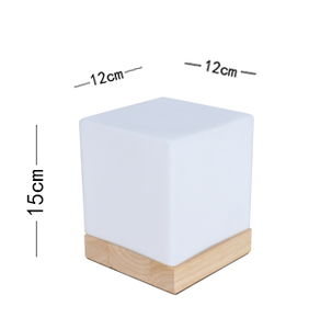 <strong>Table</strong> <strong>Lamp</strong> Accent <strong>Lamp</strong> Wooden <strong>Base</strong> with Glass Shade (Natural) for Bedroom Night Light - Product Image 6