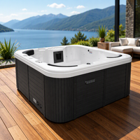 Bain à remous compact Sunrans autoportant avec 20 jets et chauffage de 1,5 kW pour baignoire et spa extérieur