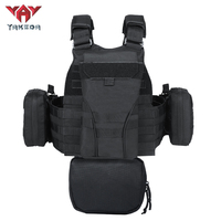 Gilet Tactique YAKEDA 8832 JPC pour Entraînement en Extérieur, Harnais de Poitrine de Sécurité à Boucle à Libération Rapide, Gilet Tactique de Chasse pour Homme