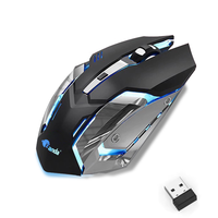 Ratón Inalámbrico para Juegos con Retroiluminación RGB, Interfaz USB, Resistente al Agua, Mecánico, Recargable, para PC y Portátiles