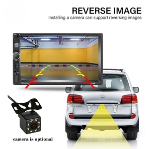 7-<span class=keywords><strong>inch</strong></span> màn hình cảm ứng stereo đài phát thanh xe 2 din HD Bluetooth Hands-free đảo ngược hình ảnh với máy ảnh chỉ đạo bánh xe điều khiển 12V 7010B - Product Image 5