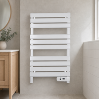 Sèche-serviettes électrique mural chauffant, 10 barres en aluminium, 500W, revêtement poudré, économie d'énergie, pour salle de bain, hôtel, villa