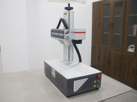 Machine de marquage laser à fibre de bureau 20W 30W, machine de gravure laser 3D avec fonction de positionnement à double lumière rouge