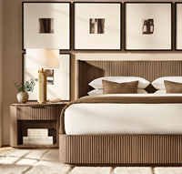 Cadre de Lit en Bois de Chêne pour Chambre, Meuble de Luxe pour Maison