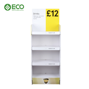 Bán Buôn Hiện Đại 4-Tầng Có Thể Gập Lại Mềm Đồ Uống Hiển Thị Giá Sàn Đứng Đồ Uống Năng Lượng Đứng Có Thể Tái Chế Cho Siêu Thị - Product Image 1
