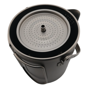 Percolador de café para acampar de titanio, cafetera ultraligera de 15L con filtro para senderismo al aire libre, mochilero - Product Image 6