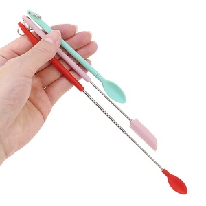 OEM/ODM 10 Pcs Butter Scraper Kitchen Accessories Heat Resistant Flexible Food Grade Cake Silicone Spatula <b>Set</b> for Baking Whisk - Product Image 4